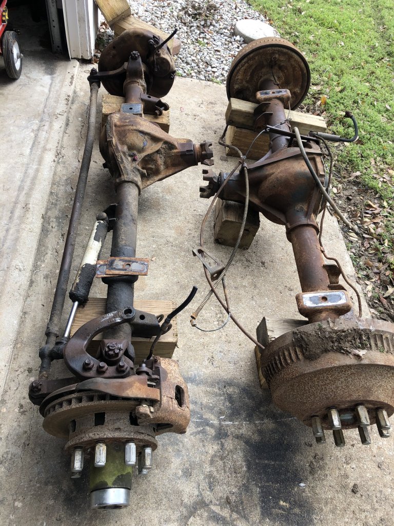 Some 8 lug axles from a 1984 Chevy 3/4 ton truck GM Square Body