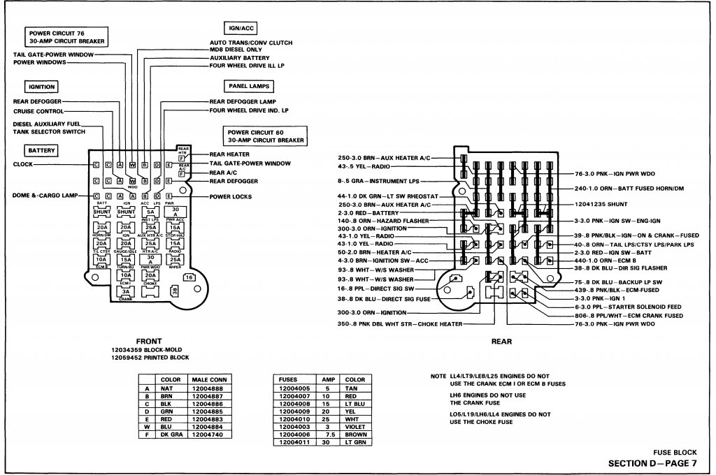 '88 350 TBI Firewall 12v Junction to Bulkhead connection wires? | GM