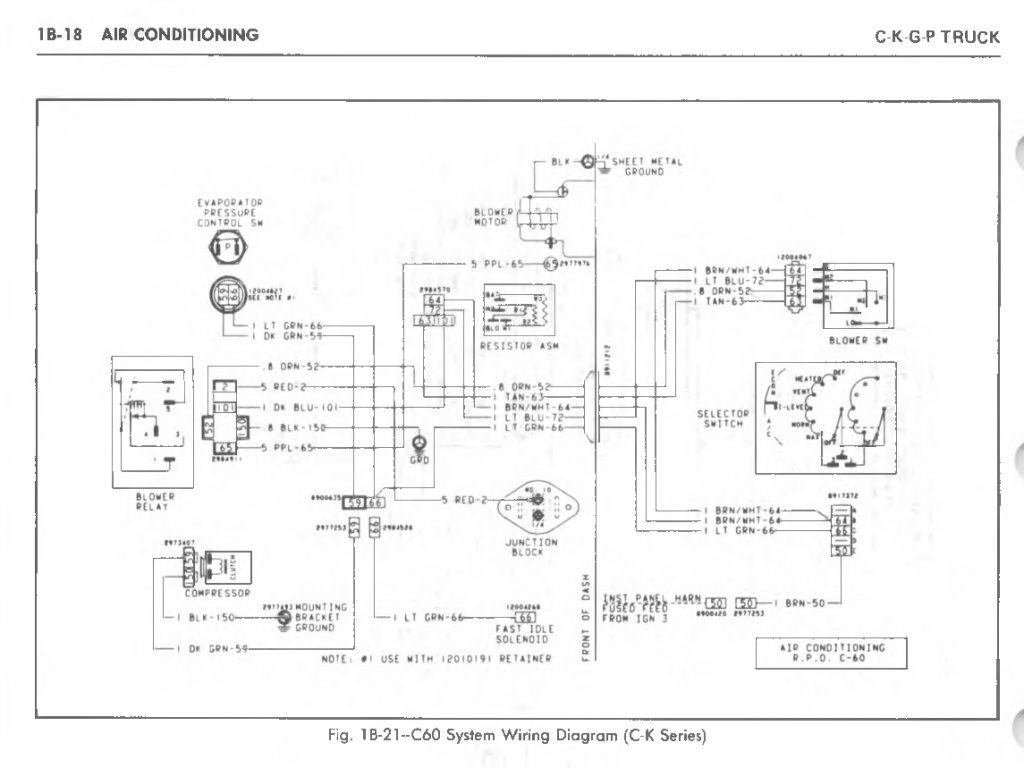 Looking for Photo's or A/C wiring harness from an 85 K20 Truck | GM