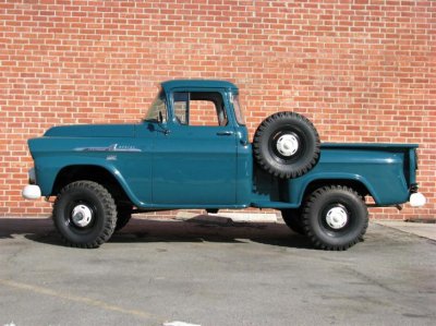 1958 CHEVROLET APACHE Half TON PICKUP 4X4 70954 Side Profile.jpg